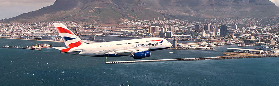 British Airways approaching Cape Town